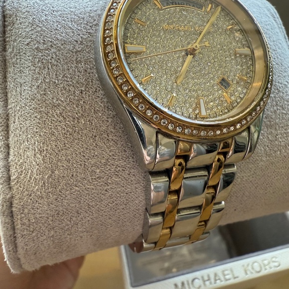 Michael Kors Kiley Pave Glitz Two-Tone  Watch - Picture 3 of 5